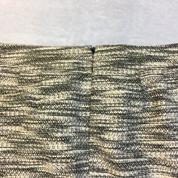 Ann Taylor LOFT Mini Pencil Skirt 12P Womans Petite Black White Tweed Zip Pocket - Picture 12 of 12